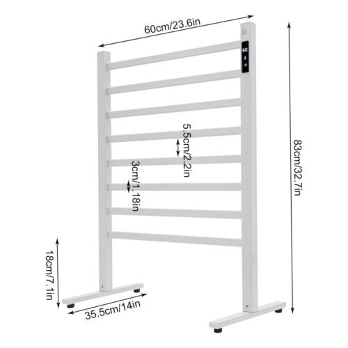 Electric Floor-Standing Towel Warmer Rack with Fast Heating & Timer