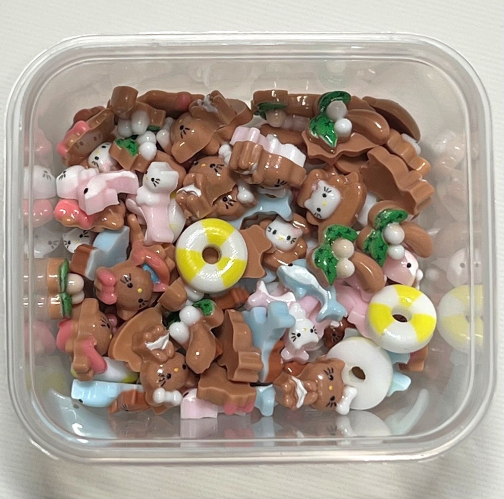 50pcs Summer Tan Hawaii Hello Kitty Flatback Nail Art