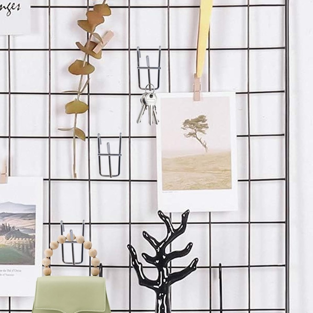 30 PCS GridWall Hooks 4 Inch, Hooks for Grid Wall Panel, Metal Display Hangers,