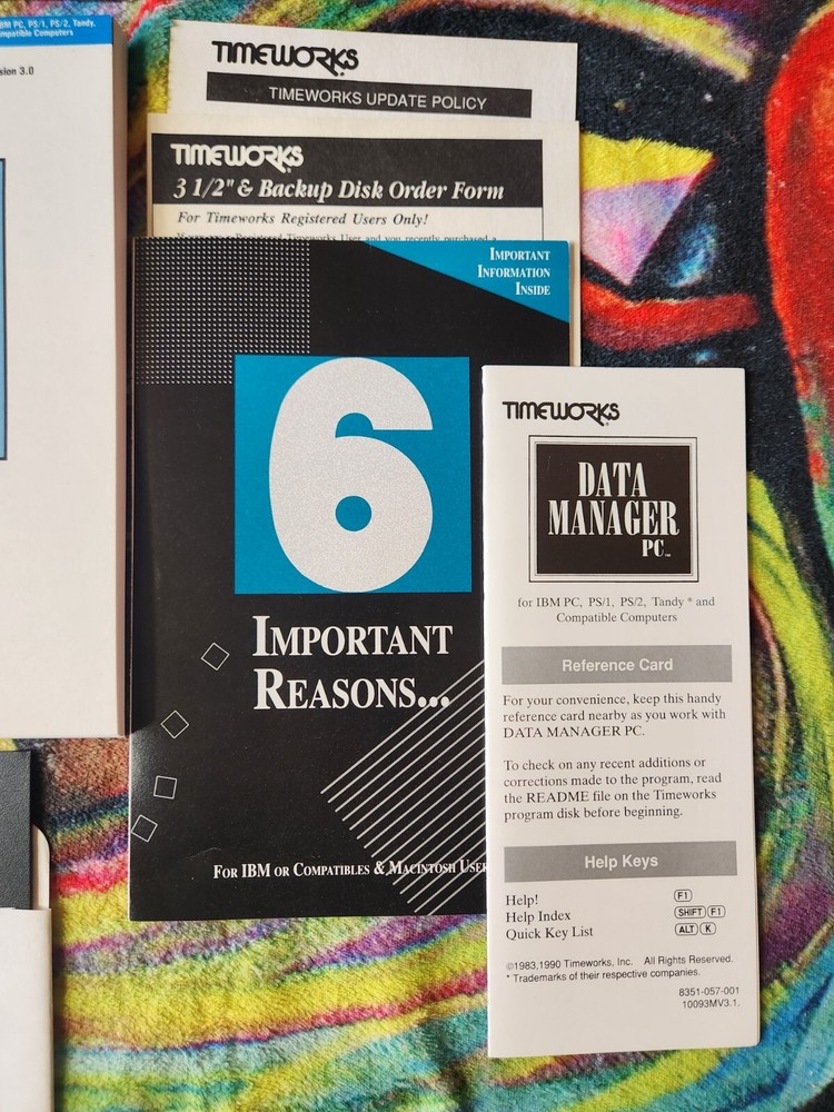 Timeworks - Data Manager 3.0.2 | for IBM & Compatibles | Complete In Box
