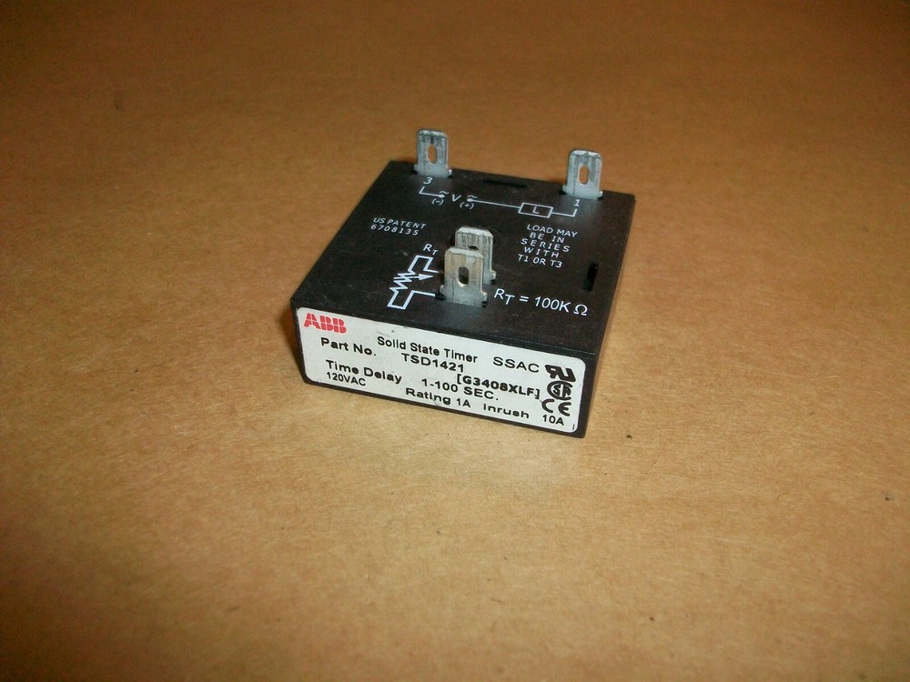 ABB SSAC Solid State Timer TSD1421  Time Delay 1-100 SECONDS  USED
