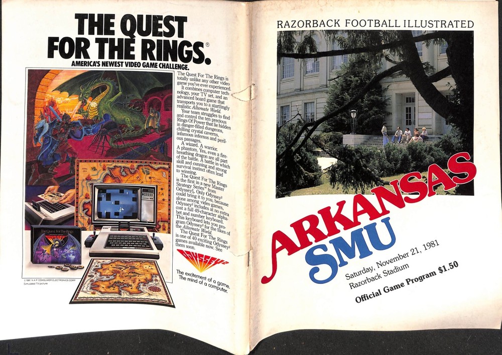 NOVEMBER 21, 1981 SMU MUSTANGS VS ARKANSAS RAZORBACKS, ERIC DICKERSON