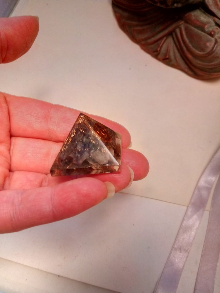 Orgone Blue Aventurine Pyramid Third eye Chakra Healing