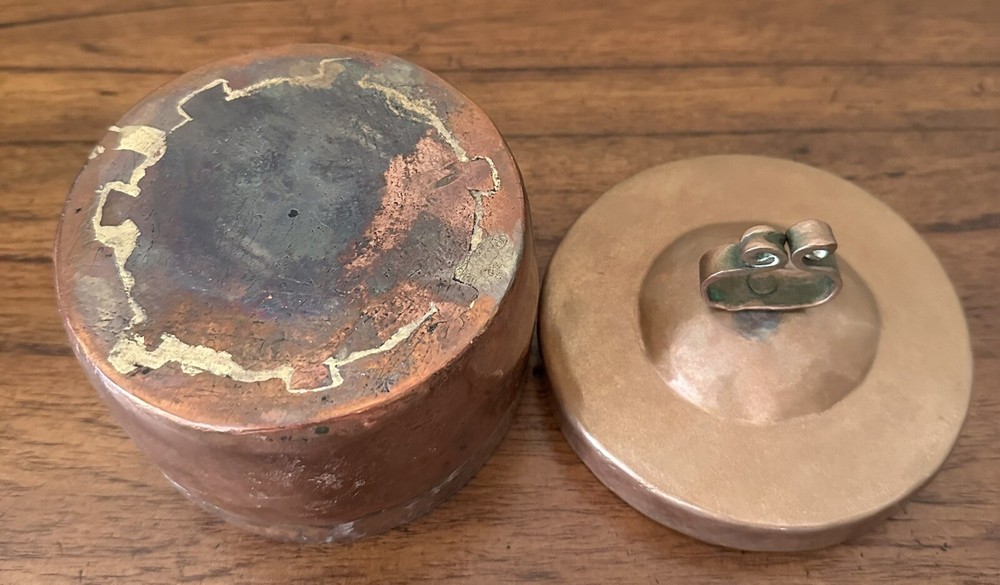 Vintage Hammered Candy Pot With Lid
