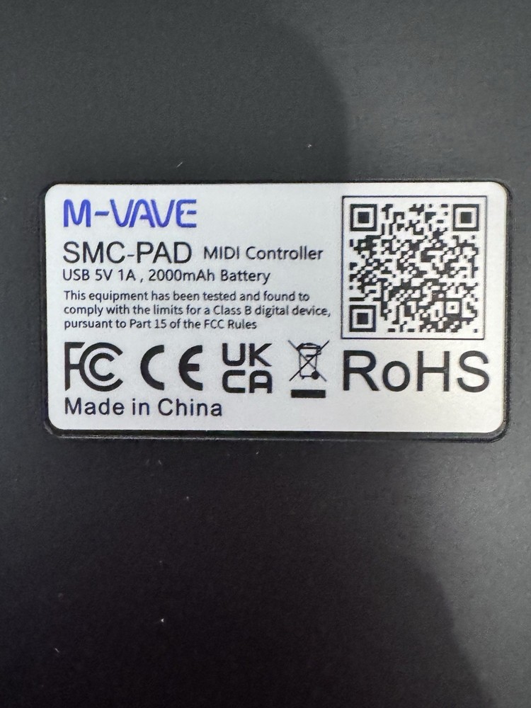 Wireless MIDI Controller Pads, Bluetooth - Black