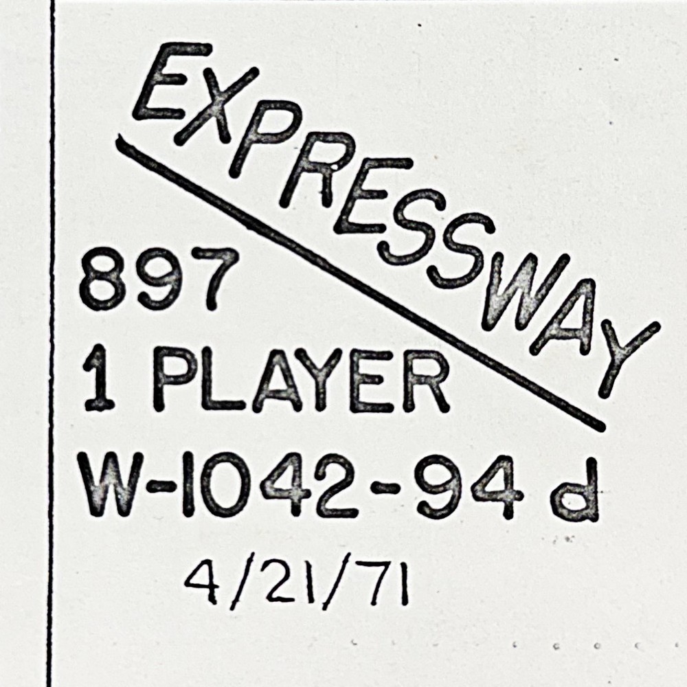 Bally Expressway Pinball Machine Game Manual Schematics