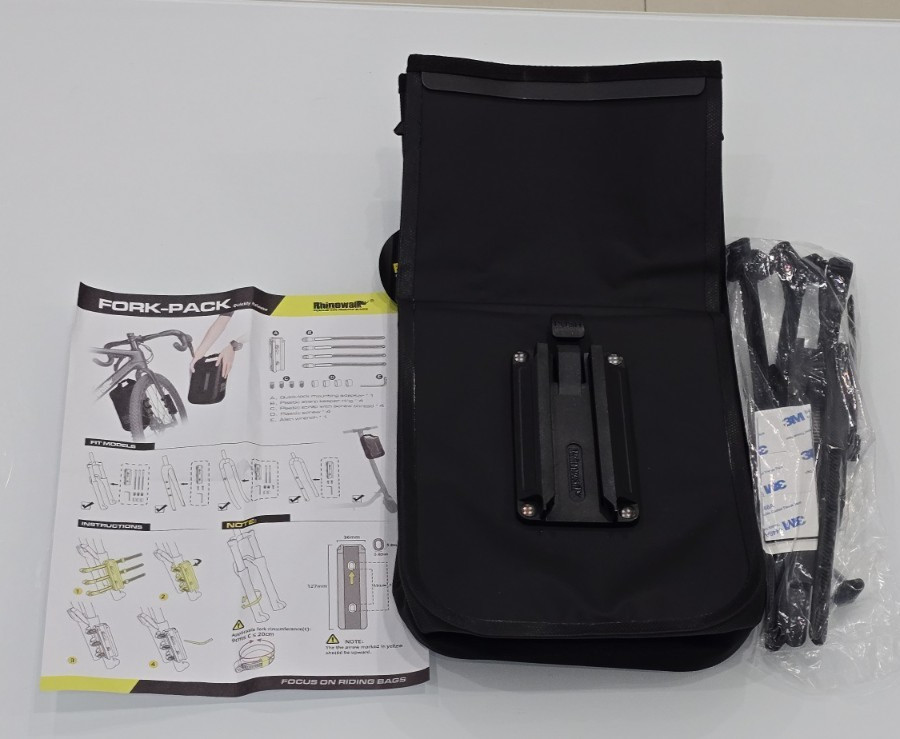 RHINOWALK RK406 6L FRONT FORK BAG WATER PROOF POLYESTER (BLACK)