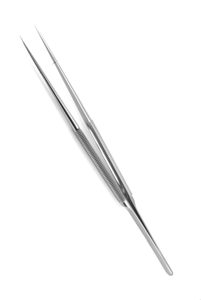 Rhoton Micro Forceps, Straight, Smooth Tips, 0.3 mm wide