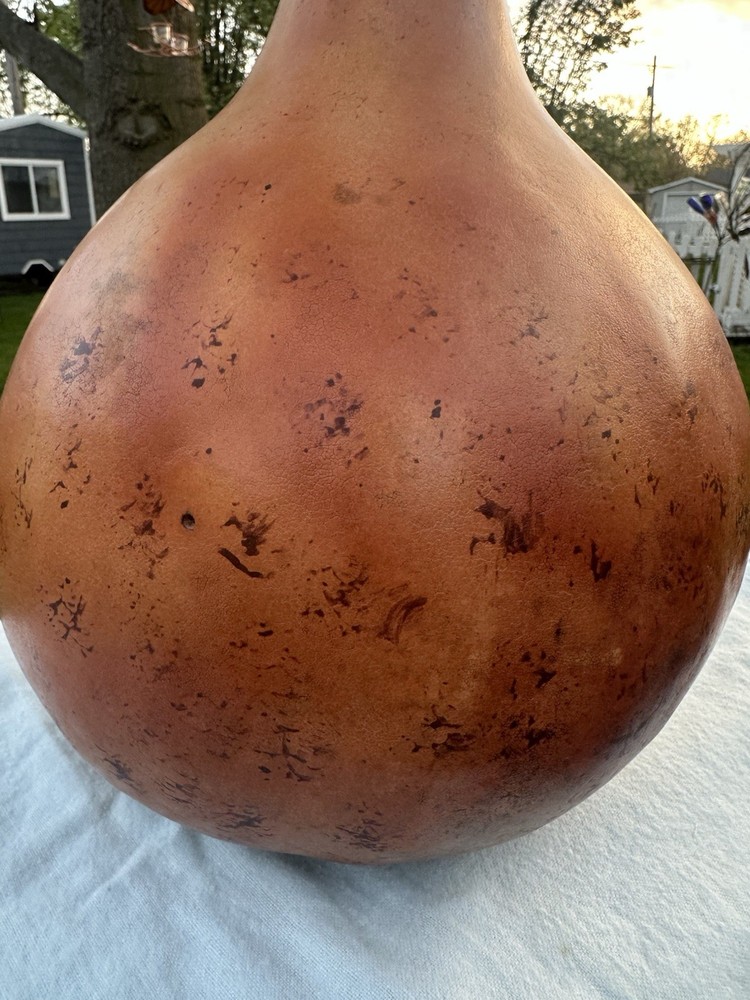 Beautiful Hand Carved Gourd 10”