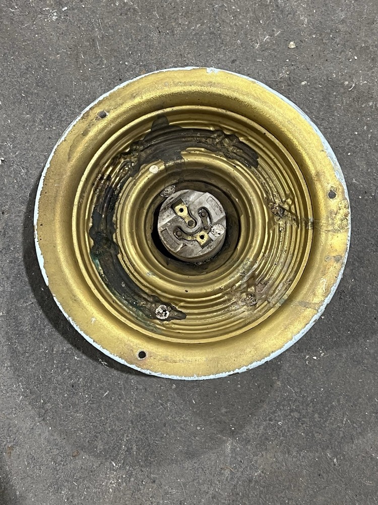 Antique Brass Flush Mount 8” Single Light Ceiling Fixture