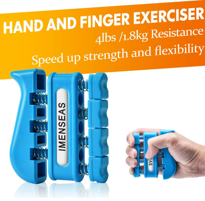 Grip Strength Trainer 7 Pack Adjustable, Finger Stretcher Resistance Extensor...
