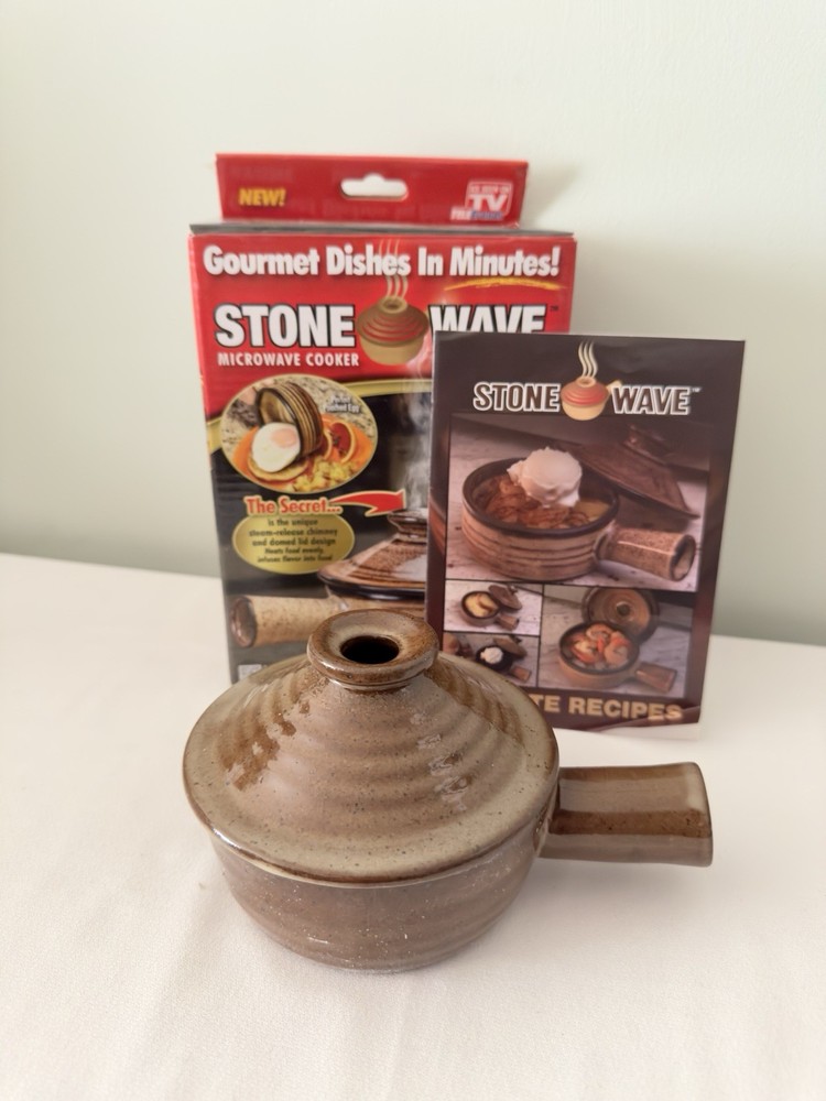 Stone Wave Microwave Cooker 4" Dia Bowl Non-Stick Ceramic Stoneware