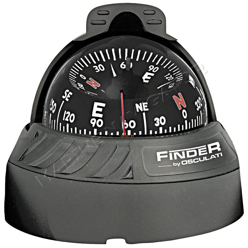 FINDER Boat Marine Compass 2" 5/8 Black Surface Mount