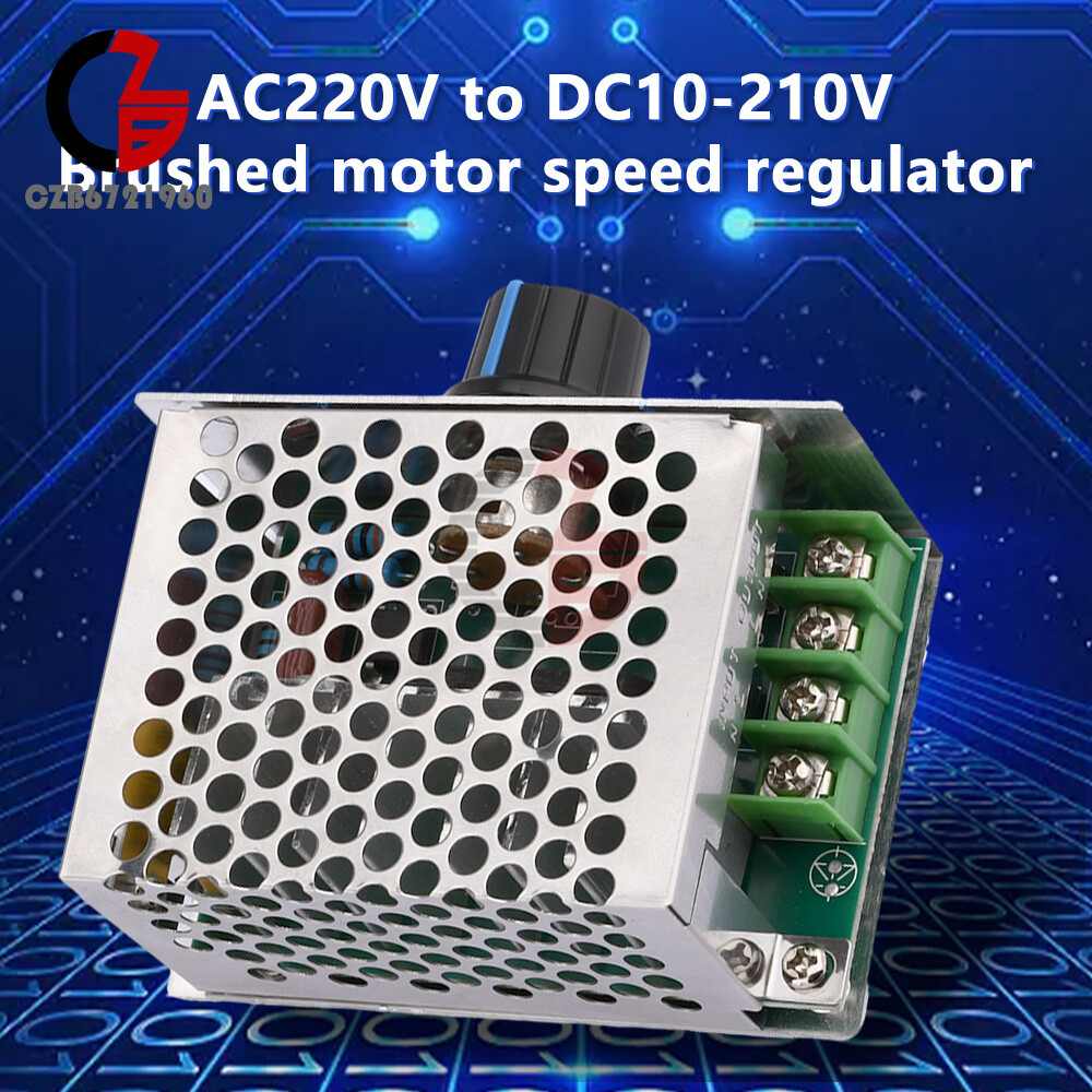 AC-DC 220V PWM Voltage Regulator Brush Motor Speed Controller Max 20A Switch