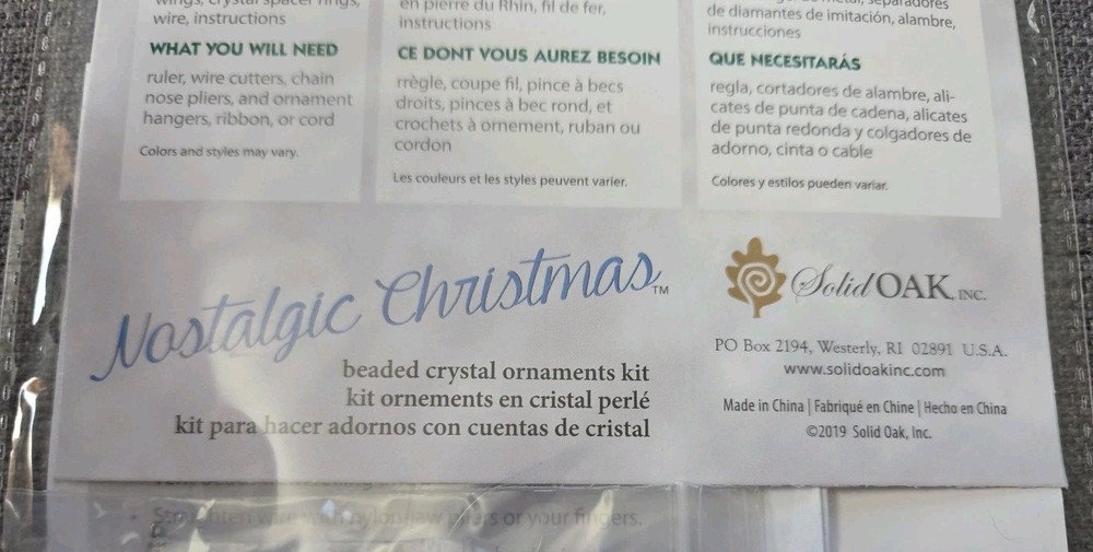 Beaded Angel Crystal Ornament Kit Makes 6 New