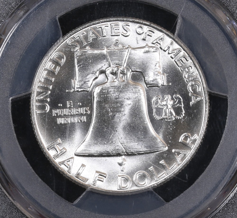 1960 D Half Dollars Franklin PCGS MS-65 FBL