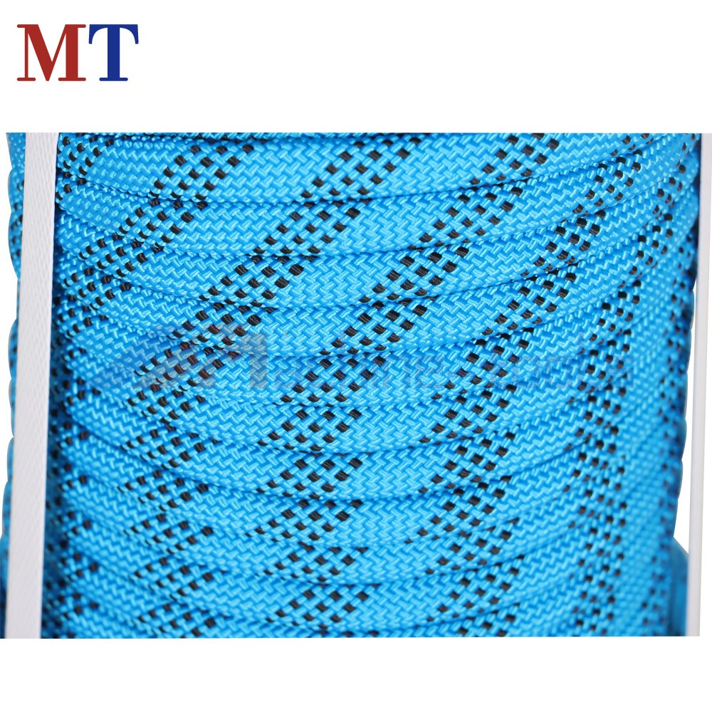 Strong Pulling Rope Braided Polyester Rope 3/8" × 100' 3520Lbs (Blue,Black)