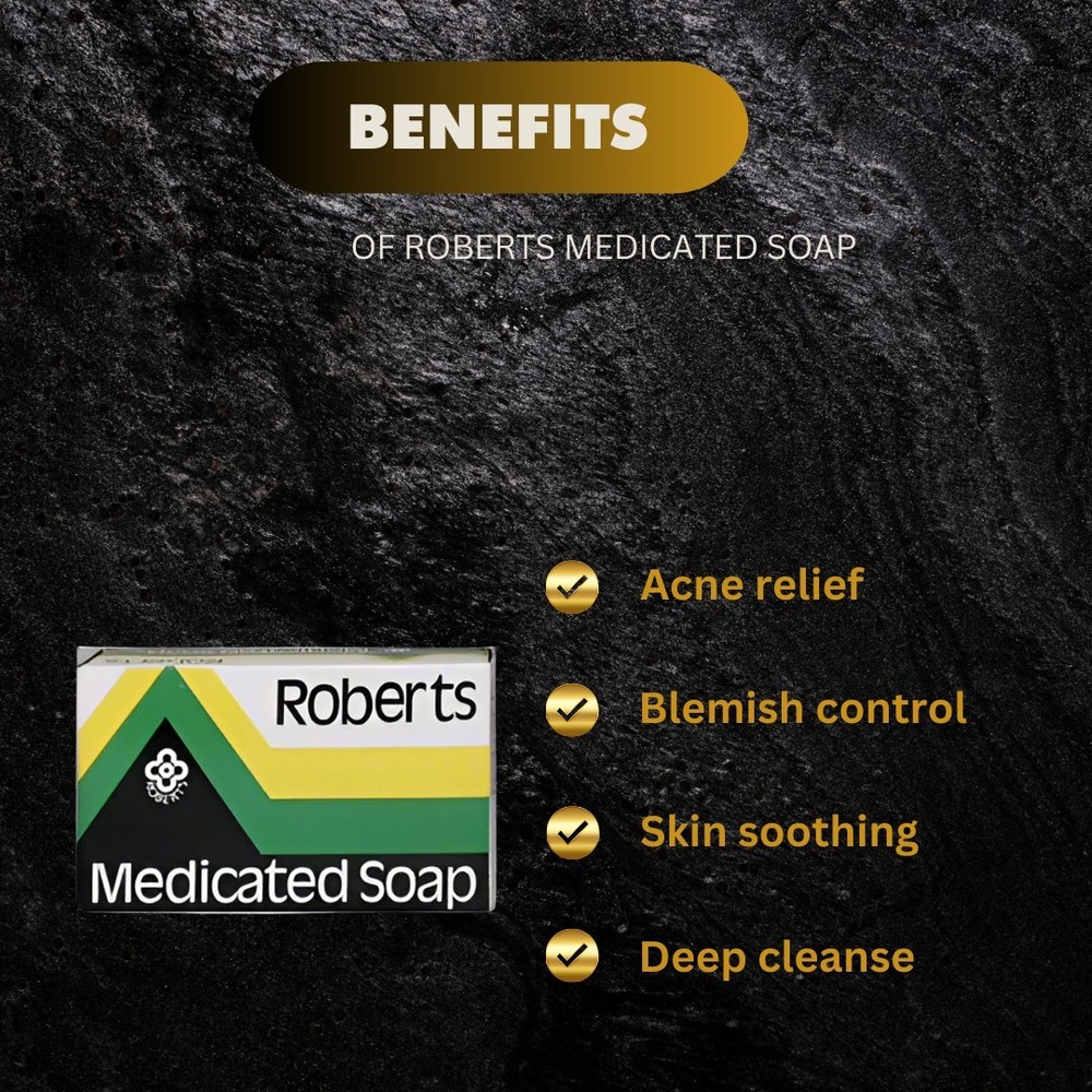 Roberts Medicated Soap, 90g, 3-Pack
