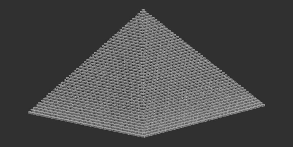 Egyptian pyramids 3d Printed -Black
