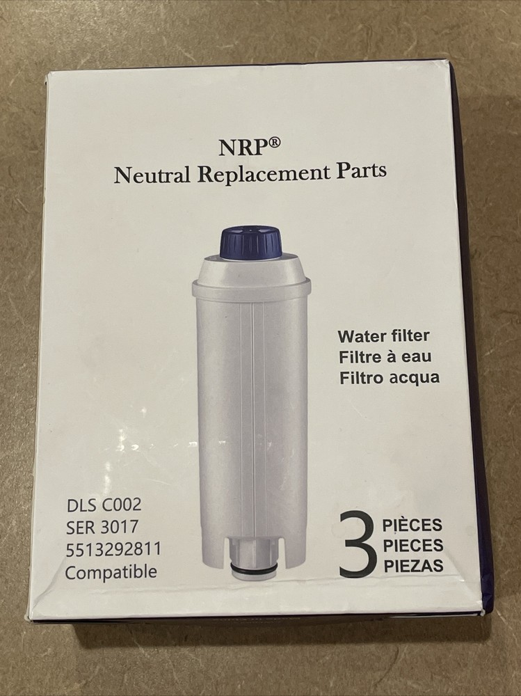 NRP DLSC002 Replacement Water Filter for DeLonghi Automatic Coffeemakers 3-pack