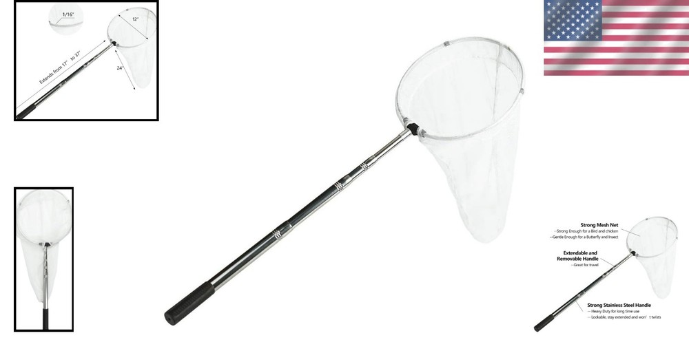 Professional Insect & Butterfly Net with Extendable Handle