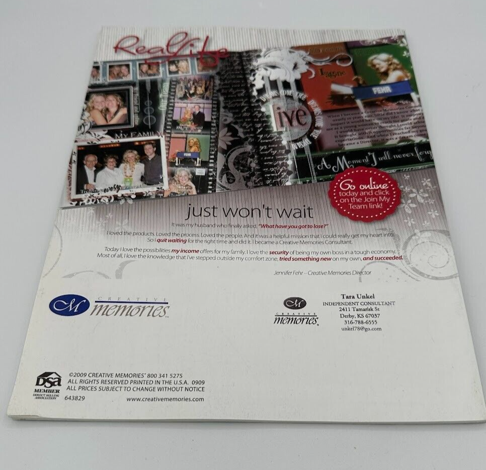 Creative Memories Fall/Winter 2009 Catalog Scrapbooking Cardmaking Ideas