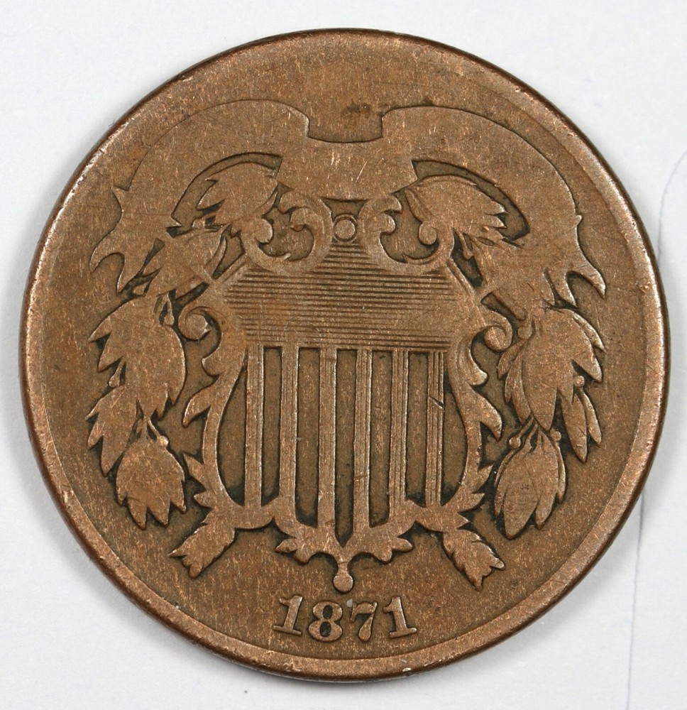 1871 2 Cent Piece.  VG.   170756