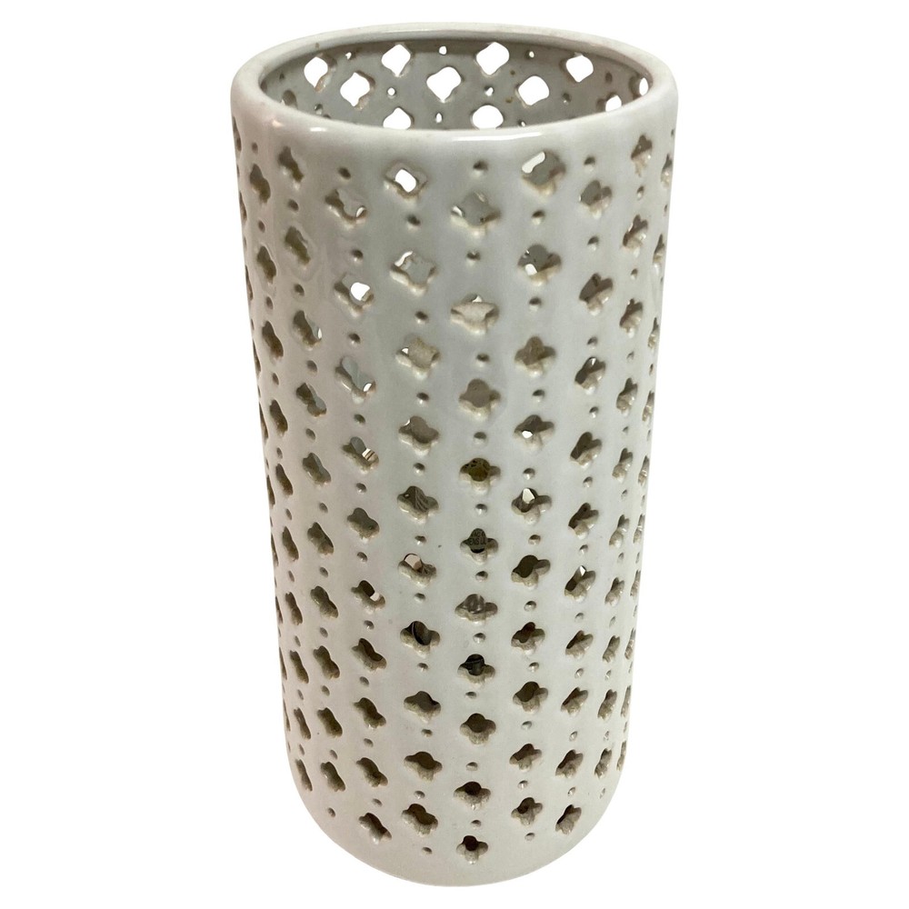 Pierced Pattern Ceramic Uplight