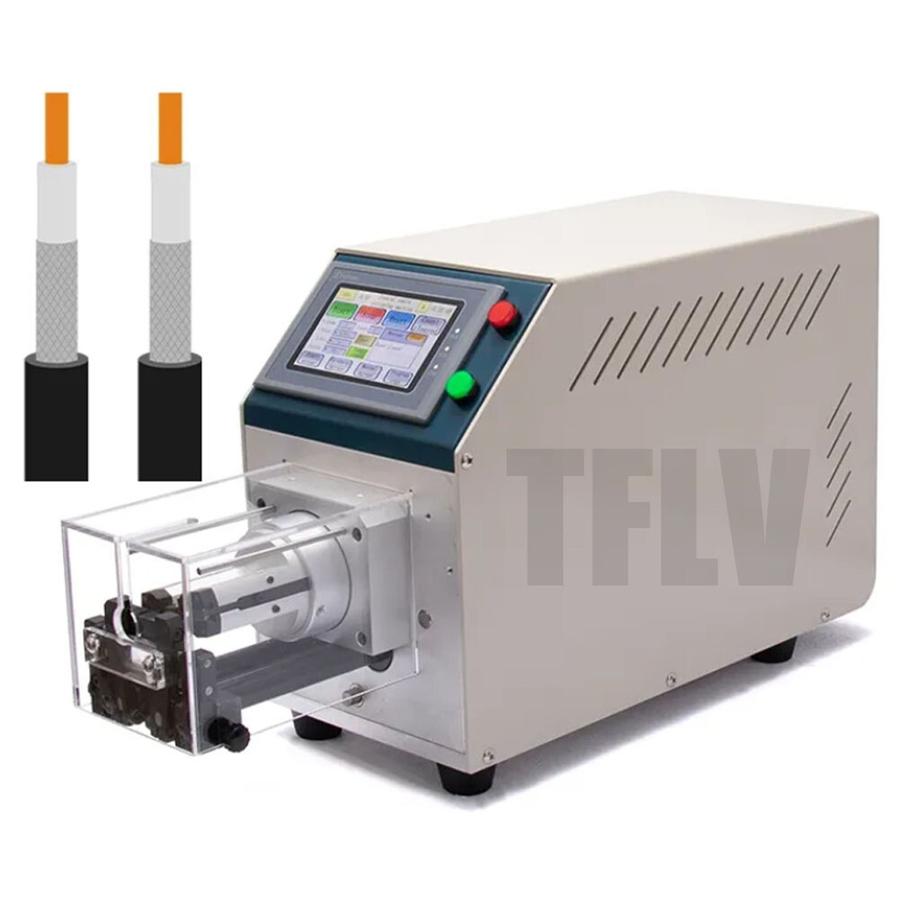 110V Semi-automatic Coaxial Wire Stripping Machine Multi-layer Rotary Stripper