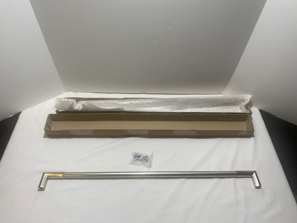 Signature Hardware 24” Lunate Solid Brass Appliance Pull, Brushed Nickel
