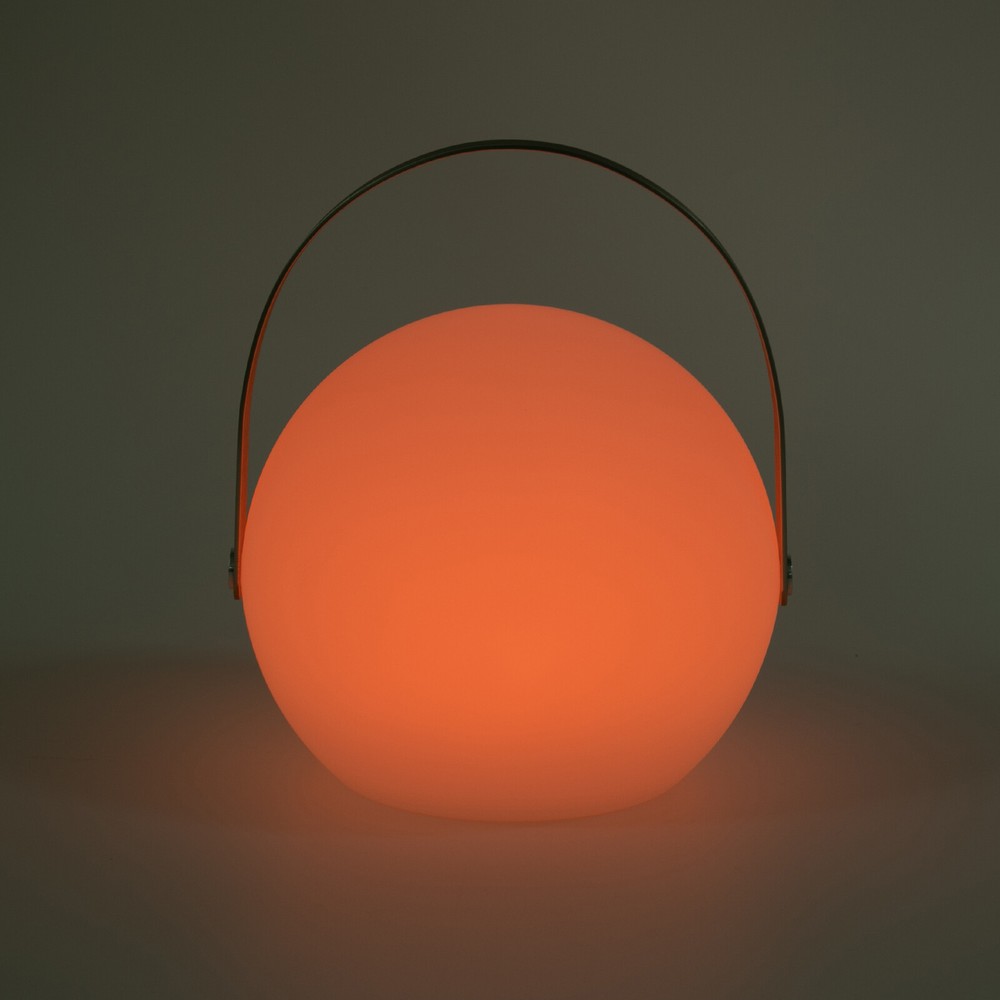 LED Table Lamp Sphere Dimmable w/ Handle Remote Control USB Battery Powered