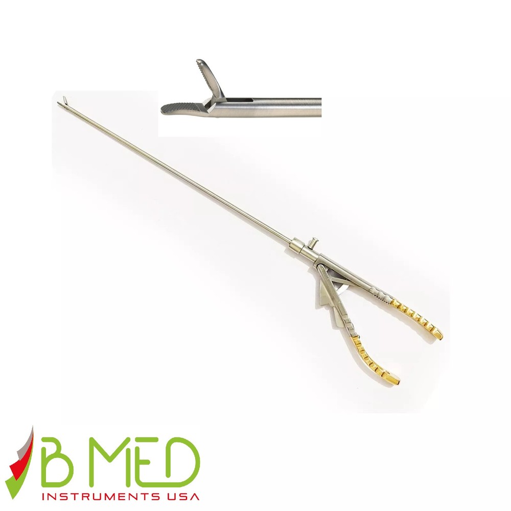 Laparoscopic TC Needle Holder Left Curved  5mm V-Type Laparoscopy Endoscopy