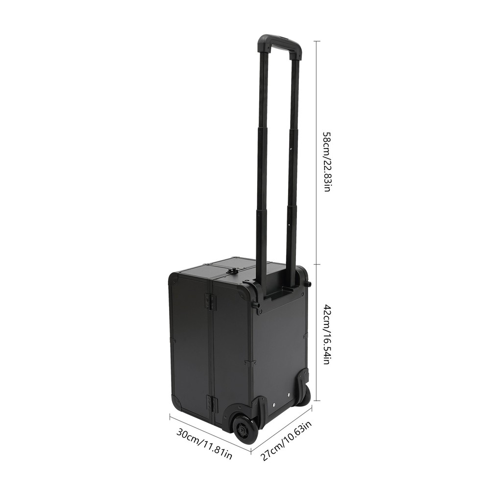 Makeup Case with 6 Trays Lockable Rolling Makeup Case Multi-Layer Makeup Case