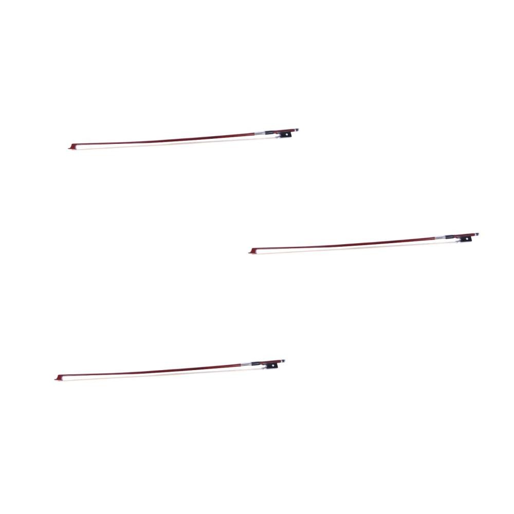 3 PCS Violin Bow Pernambuco Bows (main and Spare) Ebony Octagonal