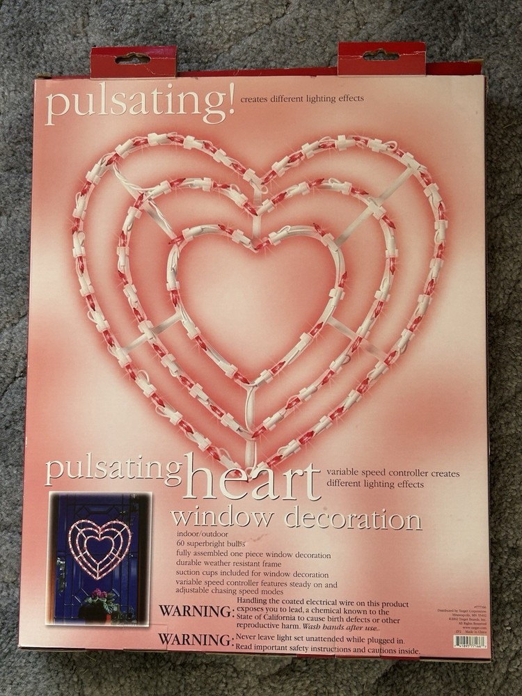 Vintage-Valentines Day-Pulsating Heart Decor-variable Speed Controller-lighting
