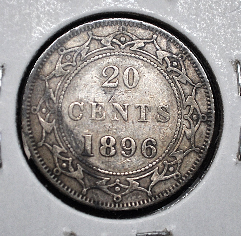 1896 Newfoundland 20 cents - Small 96