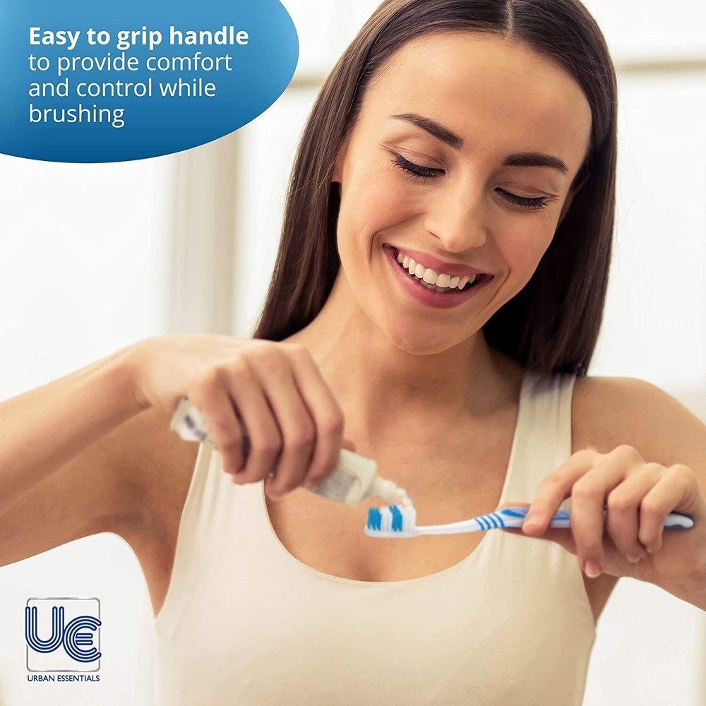 25 Pack Wholesale Toothbrush Individually Wrapped Classic Medium Soft With Cap