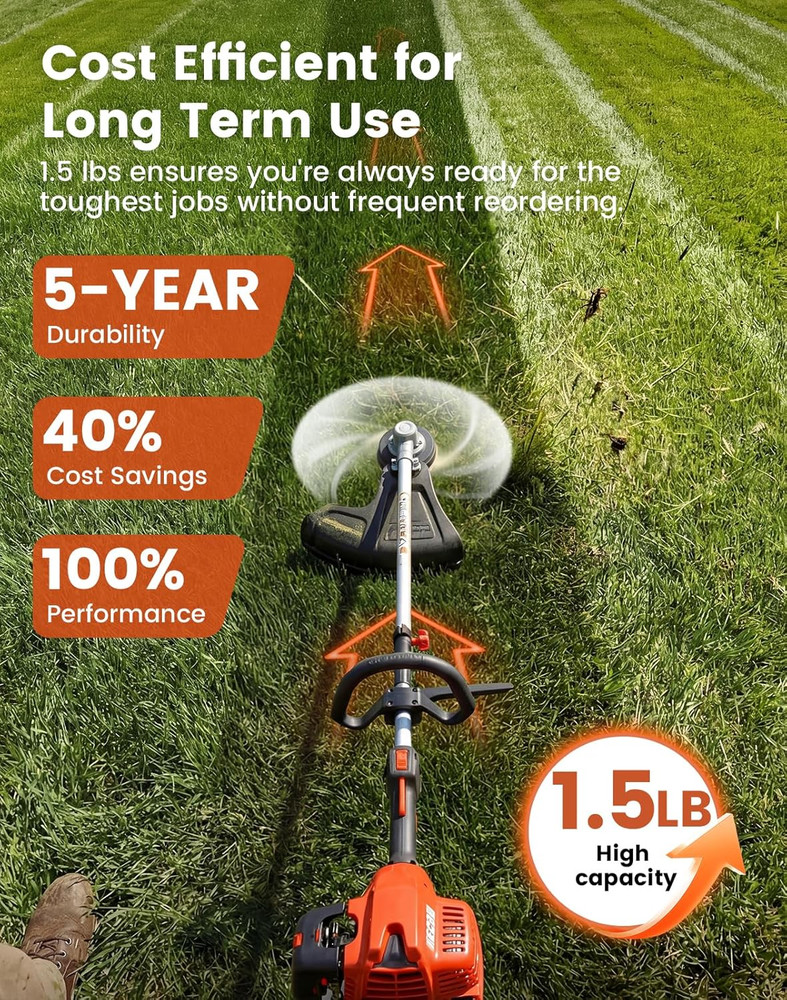 Weed Eater String .105" 460FT Twisted Square for Gas String Trimmer