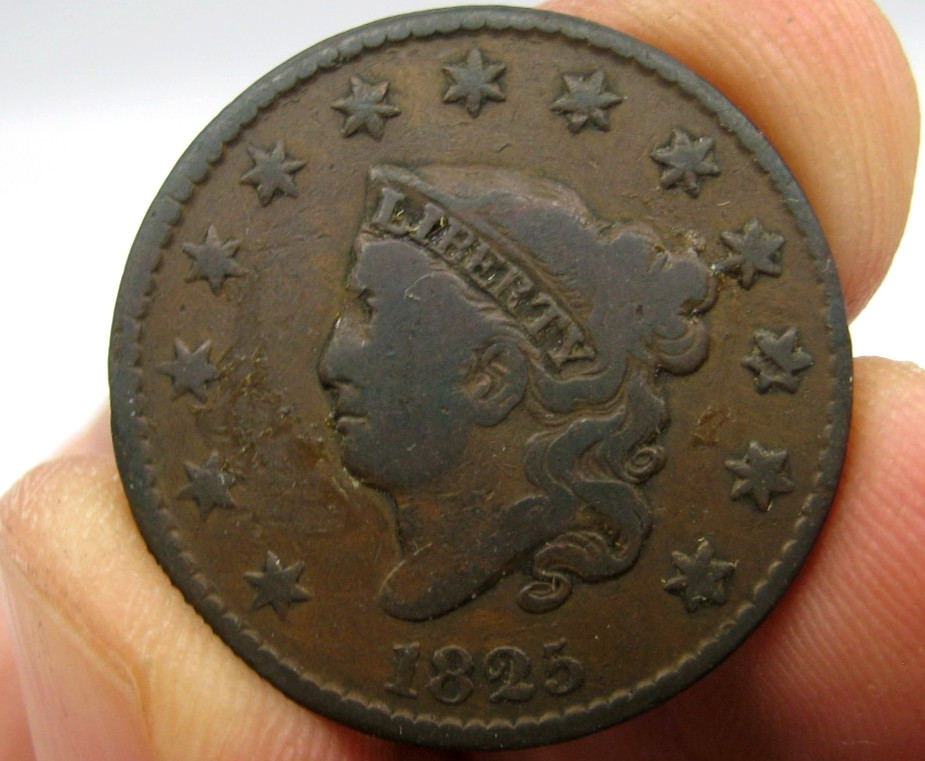 Nice 1825 LARGE CENT ~ VG