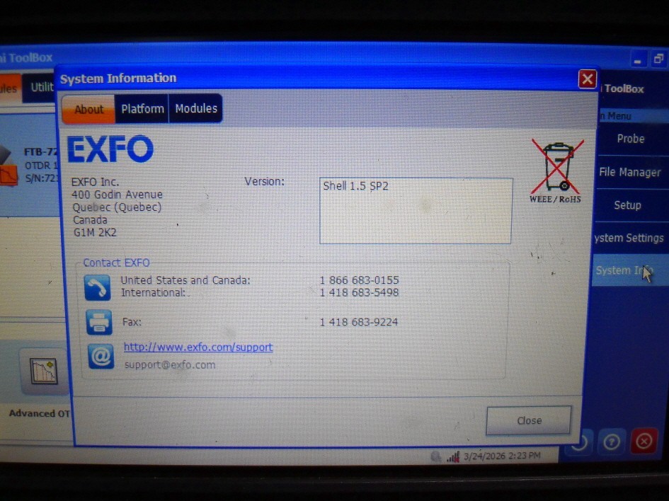 EXFO FTB-1 OTDR, FTB-1-S1-8G LAN/WAN Network Tester