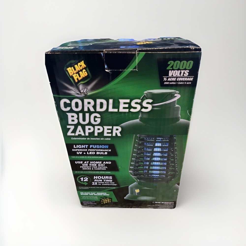 Black Flag BZC-100 Cordless Rechargeable Bug Zapper, 1/2-Acre Coverage