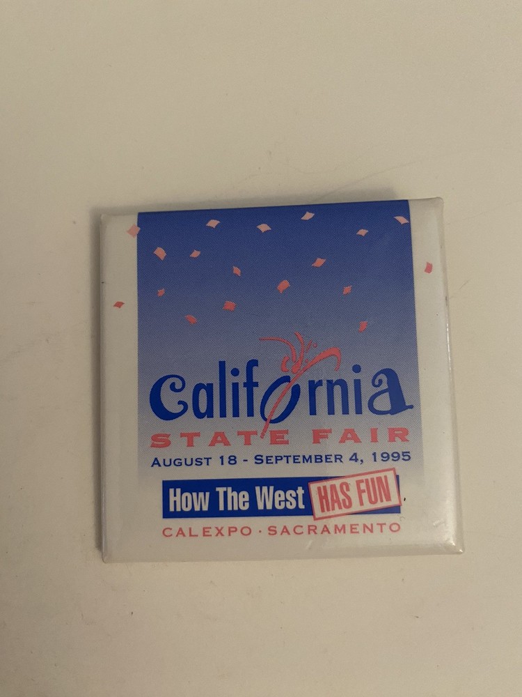 California State Fair 1995 Pin Back Button P8