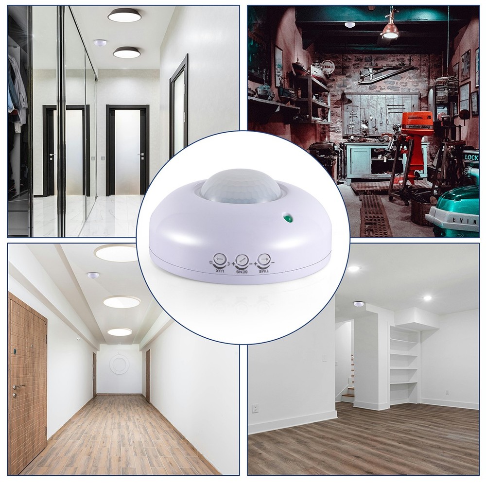 Surface Mount PIR Ceiling Occupancy Motion Sensor Detector Light Switch 360°