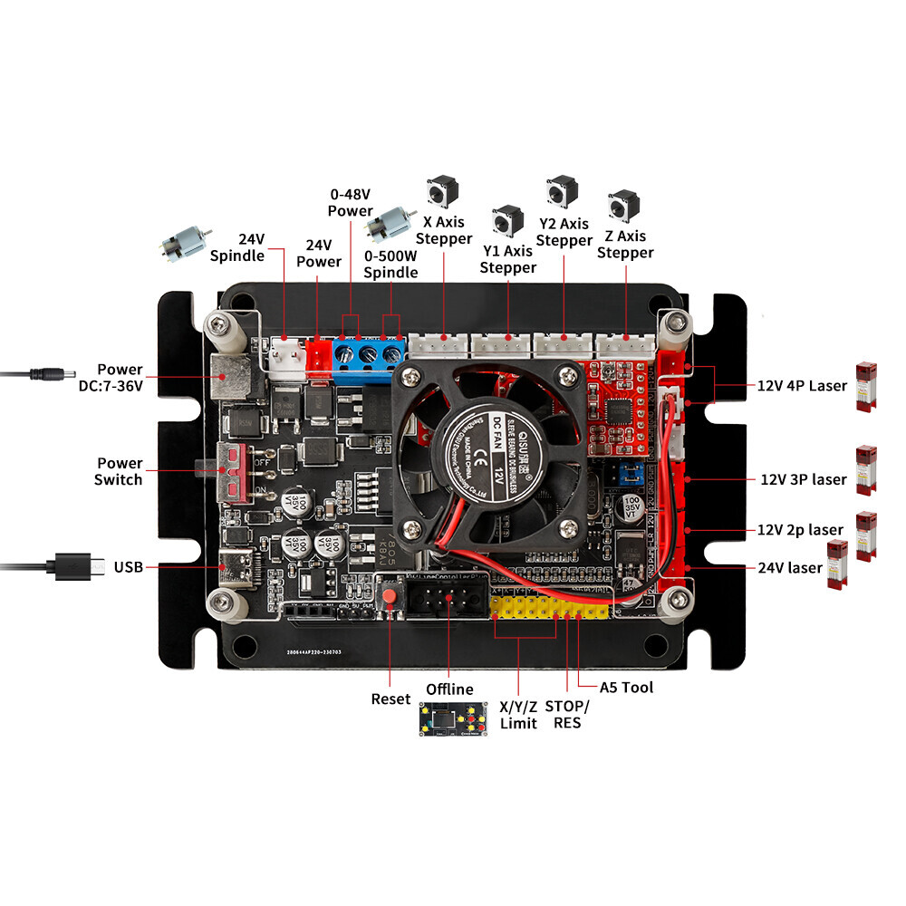 GRBL Controller Board 3 AXIS A4988 Motor Driver Board For CNC Router Engraving