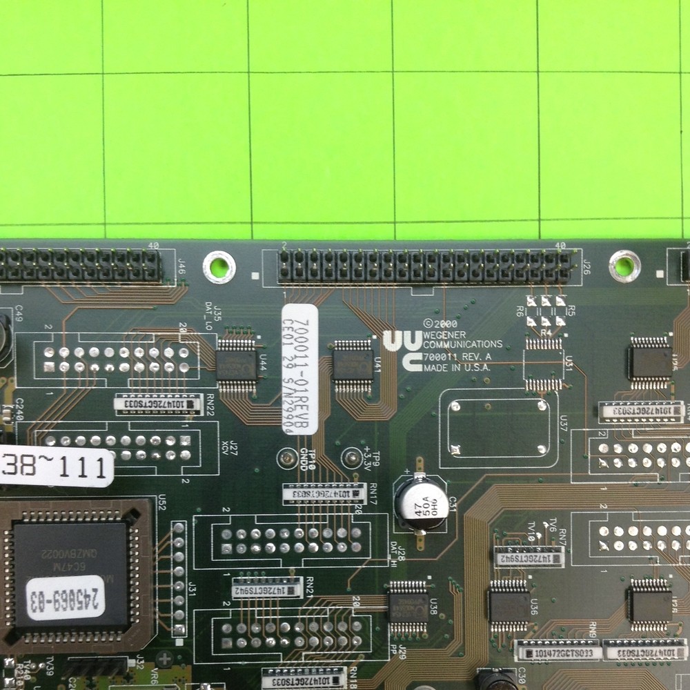 Wegener Unity 5000 Cable Box Main Logic Board 700011 Wegener Communications