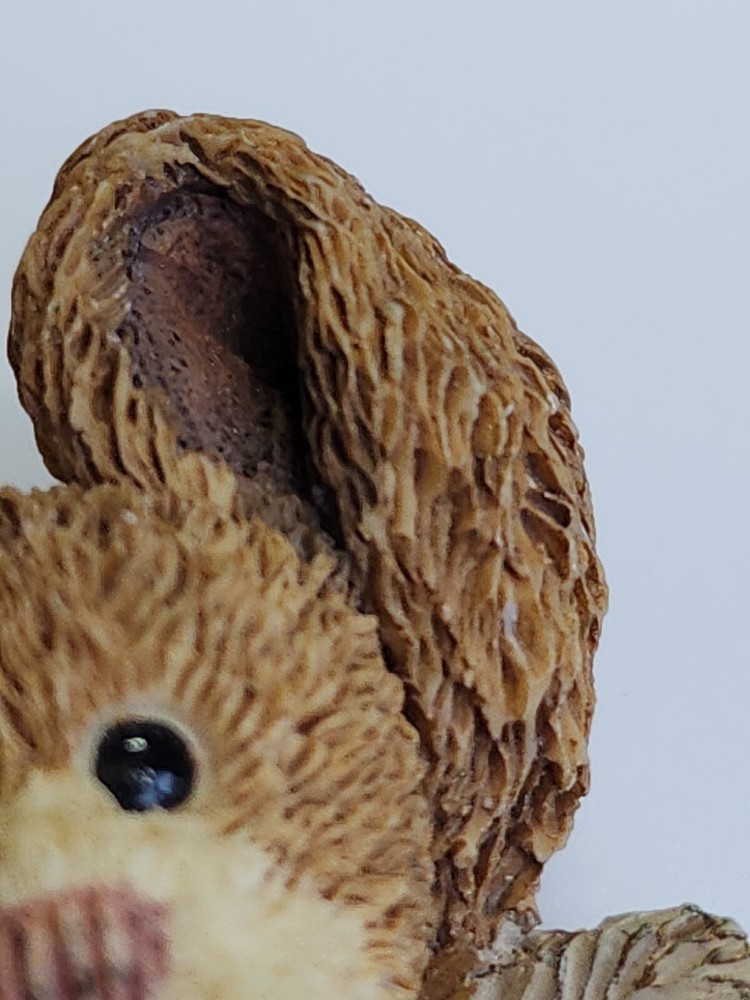 Bunny Rabbit Brooch Lapel Pin Textured Hard Resin