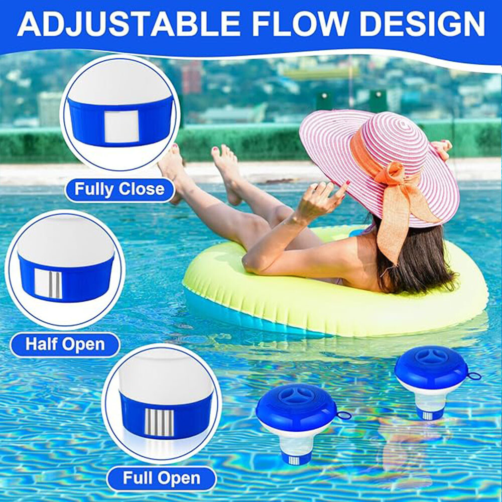 ABS Pool Chlorine Dispenser 1.5" Tablet Holder,Durable & Floatable Design