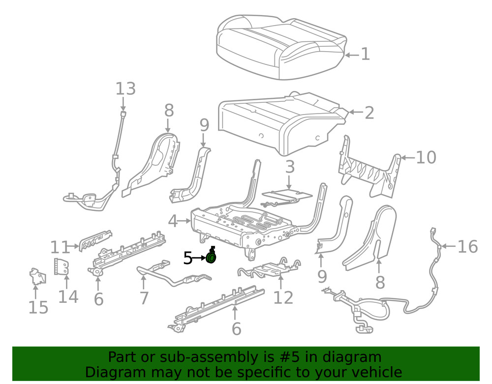 Genuine GM Cushion Frame Spring 84795926