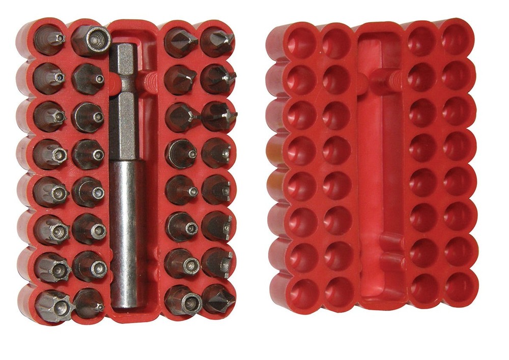 Valley 33pc Screwdriver Bit Set Tamper Proof Bits with Case