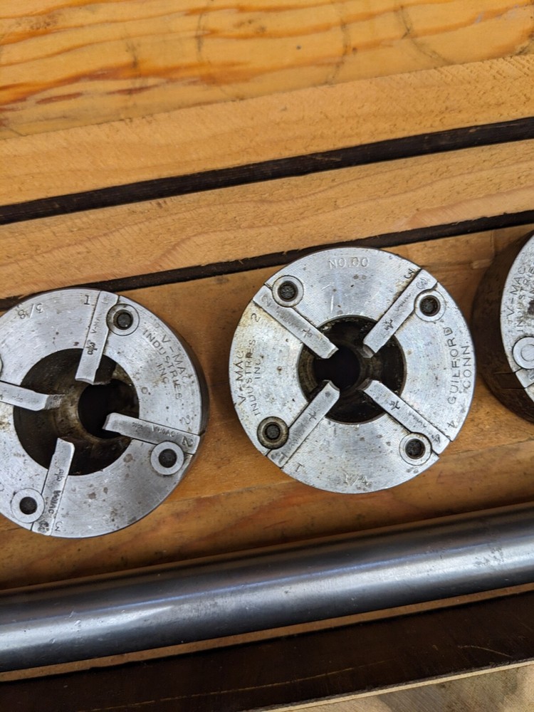 Vtg V Mac Pipe Drophead Threader Die Set Guilford CT